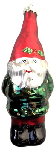 Wichtel Zwerg Gnom grün Weihnachtsbaumkugel Glas Christbaumschmuck Weihnachten 4