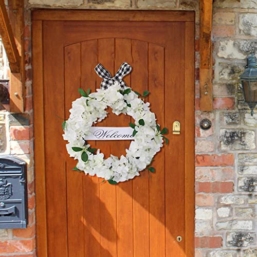 Türkranz Ganzjährig Wandkranz - Türkranz Frühling Handgefertigte Kunstblumendeko für Zuhause, Parties, Türen, Hochzeiten (Pink Lila, 55cm)
