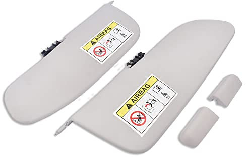 (Lote de 2) Viseras parasoles izquierda y derecha de parabrisas para lado conductor y pasajero compatible con coches Citroen C3 2 (de 2010 a 2016) OEM: 1613251480 816381