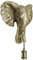 Bada Bing Hochwertige Tier Wandleuchte Elefant Lampe in Light Gold ca. 36 cm Afrika Big Five Wand Leuchte mit Schalter Wandlampe Antik Extravagante Elefantenlampe 85 (Elefant light gold)