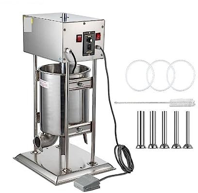 10 l/ 15,4 lbs elektrischer vertikaler Wurstfüller, automatische Füllmaschine, Edelstahl, Küchenzubehör, Haushaltsgeräte