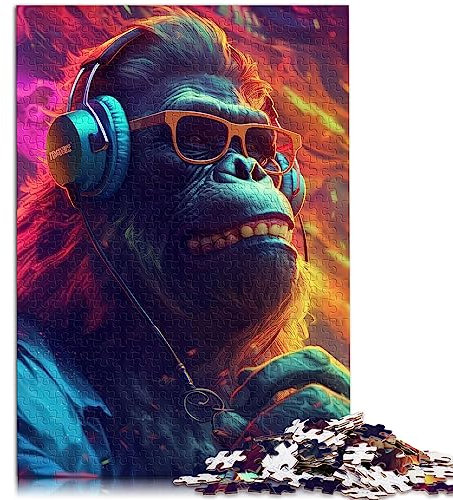 Puzzles Gorilla Hop 1000-teiliges Puzzle. Geeignet für Erwachsene und Kinder über 12 Jahre. Papppuzzles. Tolles Geschenk für Erwachsene. Größe: 26 x 38 cm