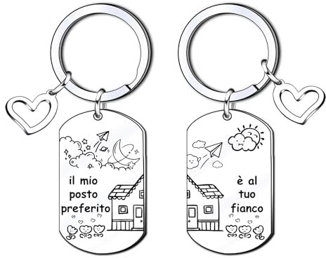 YUANSI Regalo San Valentino per Coppia Fidanzato Fidanzata Marito Moglie Lui e Lei Regali Coppie Portachiavi Uomo Donna Regalo Anniversario (1)