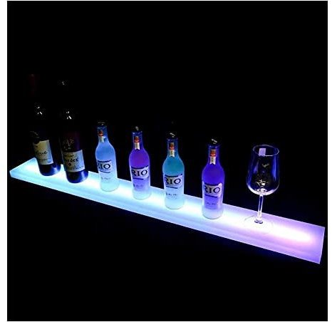 TOYOCC Présentoir de Bouteilles d'alcool à LED, Porte Bouteille de vin, éclairé par LED, présentoir de Bouteilles d'alcool à Couleur Variable avec télécommande | Porte-Bouteille Lumineux