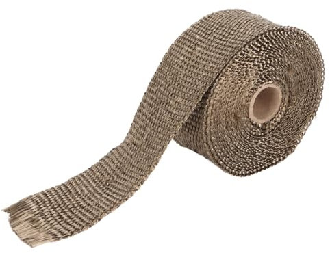 Tonysa Fireproof Pipe Wrap, Insulation Webbing Anti Scald Chimney Protective Wrap with 2 Adjustable Clip Diameter for Furnace Tube Motorcycle Exhaust Pipes, TONYSAB5ZNDPKOR8