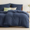 BEDSURE Bettwäsche 135x200 4teilig Marineblau, Weiche Vorgewaschene Baumwollähnlich ÖKO-TEX Bettwäsche-Set, 2 Bettbezug 135x200 cm mit Reißverschluss und 2 Kissenbezüge 80x80 cm