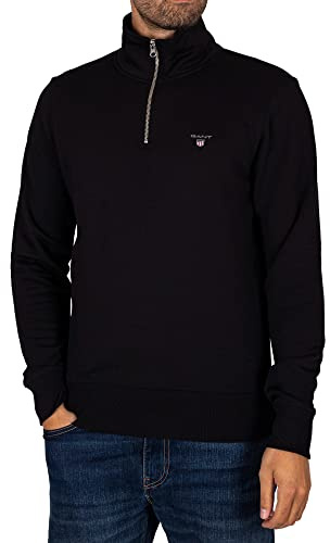 GANT REG Shield Half Zip Sweat, black, XXXXXL