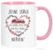 Joymaking Kaffeetasse Geschenk für Mama Muttertagsgeschenk Geburtstagsgeschenk Tasse mit Spruch - Keine Sorge Mama Ich werde dich für den rest deines Lebens nerven, Rosa 320ml
