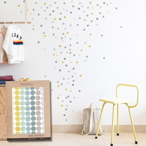 Pegatinas Pared Decorativas | Vinilo Adhesivo Pared Lunares a Lápiz | Efecto Papel Pintado | Cubre 3 m² | 140 piezas | TRESXICS (Azul)