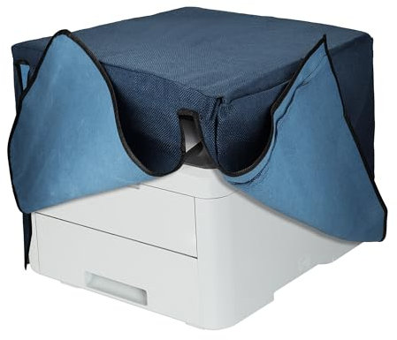 kwmobile Drucker Schützhülle kompatibel mit Brother DCP-L3510CDW / L3710CW / L3730CDN / L3750CDW Hülle - Printer Cover aus Leinen - Staubschutzhülle für Drucker - Blaugrau