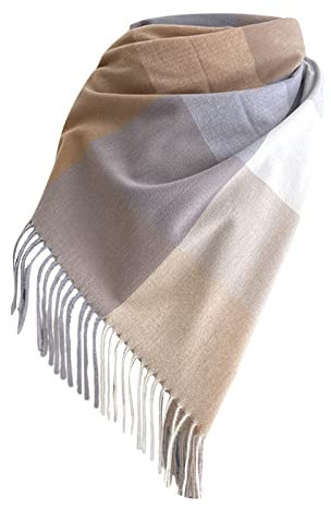 Schal Damen Altrosa Damen-Winter-Schal, klassischer Schal, warm, weich, große Decke, Schals Mütze Und Schal Herren Set (H, One Size)