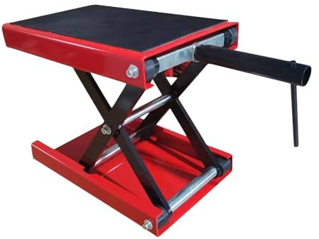 LeadGoods Cric de moto réglable en hauteur de 4 à 13 pouces en acier jusqu'à 500 kg 1100 lbs, support de montage, élévateur de moto, hauteur réglable, pour véhicules tout-terrain, moto, dirt bike,