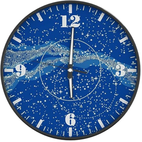 vidaXL Wanduhr mit Leuchtender Skala und Zeiger Blau Ø30 cm