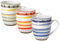 ARCA, Set 3 Tazze Mug Apulia Spirale, Realizzate in Porcellana Decorata, Lavabili in Lavastoviglie, Capacità 300 ml, 9x11 cm, Colori Assortiti