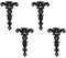 Wjelet Scharniere Schwarz Kreuzgehänge Klassische Dekorative, 11,3 cm, Robuste Zinklegierung, Scharniere, Antik, Schuppentürscharniere, 4 Stück