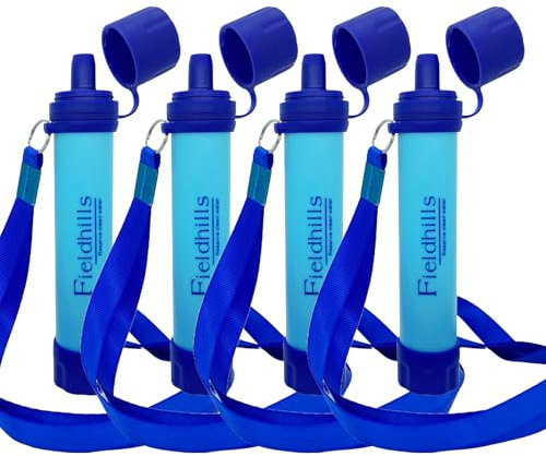 Cannuccia filtrante per acqua da esterni, attrezzatura portatile di sopravvivenza di emergenza per campeggio, caccia, escursionismo, viaggi e purificazione dell'acqua, attrezzatura per filtrazione