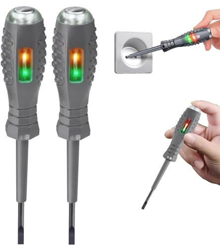 2-in-1 High Torque Strong Magnetic Screwdriver Electricity Detector, Electrical Screwdriver Electrical Tester,Voltage Tester Screwdriver for Electrician Tools (2Sets)