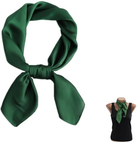 Frauen Bandana Halstuch, Seidentuch Damen, Seidenkopftuch, Einfarbiger Weicher Seidentuch, Halstuch Größe 70 cm x 70 cm, Seidenschal für Frauen, Damen Tuch Schal