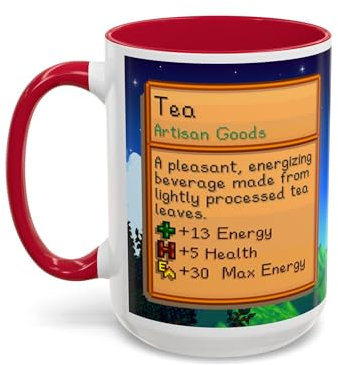 Stardew Valley Game Tea Mug Drink Two Tone Coffee Cup, Gift for Video Game Lover Farm Adventure Gaming For Family Friends