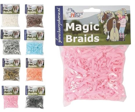 NETPROSHOP 500 Stück Silikon Mähnengummis Reißfest und Langlebig, Farbe:Rosa/Pink