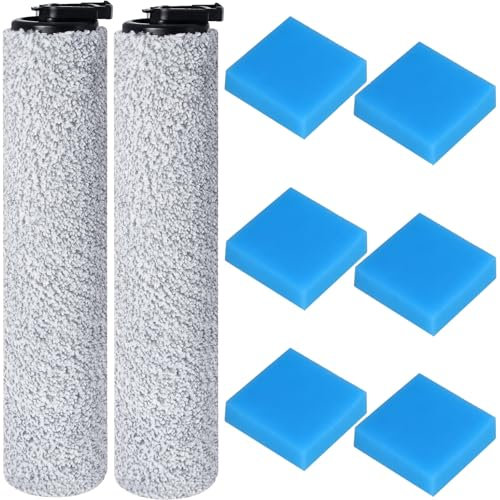 AVAENZO Accessoires pour Eureka NEW400, 2 rouleaux de brosse, 6 filtres en coton pour aspirateur eau et poussière
