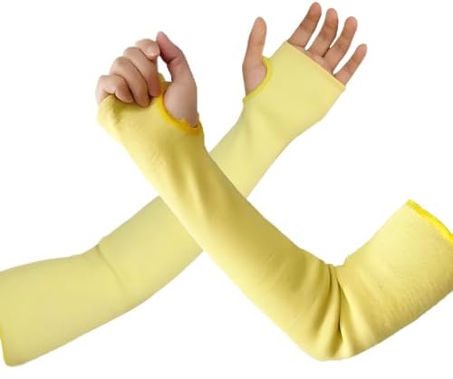 Xinhan - Mangas de protección de brazo de Kevlar de doble capa resistentes al calor, resistentes al calor, para soldar, jardinería, mecánico