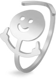 jtkhaweh Ring Ringe Damen Bijouterie Herren Ring Offen Ring Männer Frauen Lustig Hip Pop