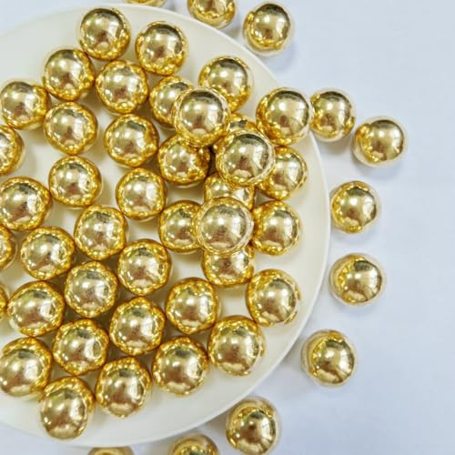 Essbare Perlen für torten 110g 14mm Gold Perlen Mardi Gras Kuchen Dekoration Kuchen Top Geburtstag Hochzeit Halloween Thanksgiving Weihnachtskuchen Cupcake Dim Sum Eis Dekoration