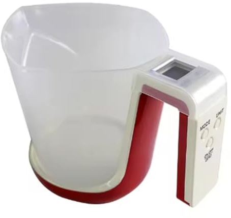 Suoumwa Digital Display Mixing Cup Kitchen Small Electronic Electronic Measuring Cup Scale Red