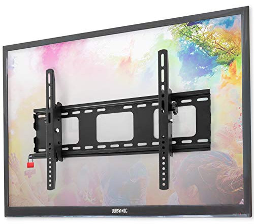 Duronic TV Bracket Wall and Ceiling Mount TVB103M 32-65 Inch Television Screen VESA Up To 600x400mm Flat Screen LED OLED QLED Heavy Duty Anti-Theft