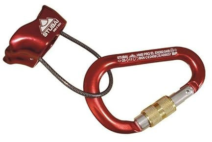 STUBAI BC PRO Sicherungs-Set – Tuber + HMS PRO EL Karabiner mit Schraubsicherung | Sicherungs- & Abseilgerät 157 g | Für Klettern, Bergsteigen, Eisklettern, Baumklettern & Rettung