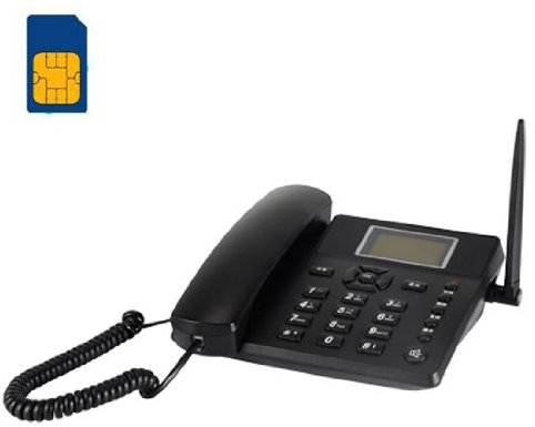 BW Teléfono con tarjeta Sim GSM fijo, de mesa o escritorio. TIM, Vodafone, Wind. Quadband.