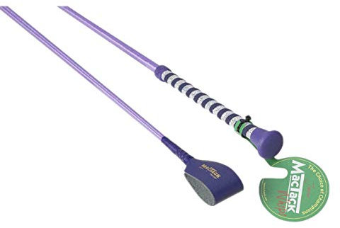 MacTack Siehe Beschreibung Reitgerte, 61 cm, Junior, lila/violett, glitzernder Griff mit Halter S187, Einheitsgröße