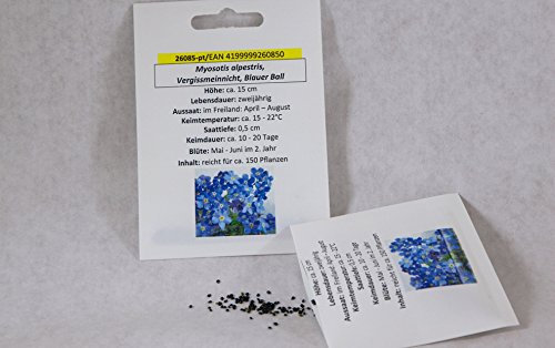 Vergißmeinnicht zweijährig Blauer Ball Blumensamen für ca. 150 Pfl. Gartenblume Bauerngarten Blumensaat