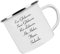 Crealuxe Emaille Tasse bedruckt 'Ein Glühwein, swei glühwein', Becher mit Name und Spruch, Camping Tasse