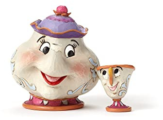 Enesco FRANCE Figurine Mrs. Samovar & Chip (Disney Traditions), Black