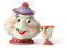 Enesco FRANCE Figurine Mrs. Samovar & Chip (Disney Traditions), Black
