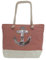 Unbekannt Umhänge- Strand- Tasche Shopper Pailletten-Mortiv (Nr.93 - Nr.98) (Rosa - Anker)