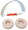Solo3 - Kit de reparación de almohadillas y diadema superior para auriculares inalámbricos Beats Solo 3 y Solo 2 (diadema dorada satinada + almohadillas para auriculares)