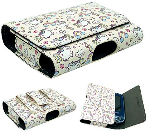 SEWAS Diabetic Care, Tasche für das Freestyle Libre Messgerät 1, 2 & 3 - Gürteltasche Blutzuckermessgerät, Diabetikertasche, Schutzcase mit süßen Einhorn Motiven