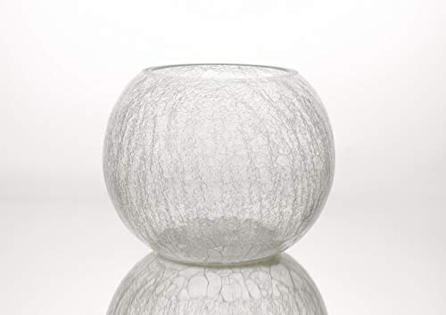 Amadeus Lou De Castellane - Vase Boule craquelé Transparent en Verre