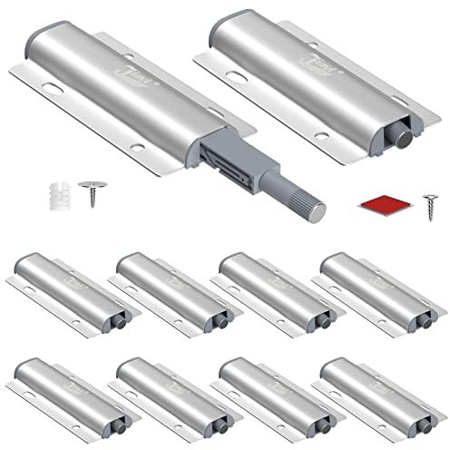Drucktüröffner Schrank Push to Open Türöffner Jiayi 10 Stück Push Open Magnet Tip On für Türen Möbel Schubladen Drucköffner Schranktür Öffner Druck Magnetschnäpper Drucktüröffner Druckschnapper