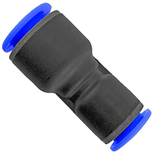 Pneumatik Steckverbinder Reduziert Schlauchverbinder Druckluftverbinder für PU PA PTFE Schläuche und Kupferrohr | 4-12 mm Schlauch Durchmesser WUNSCHGRÖSSE einfach auswählen >>> Ø 10 mm auf Ø 8 mm