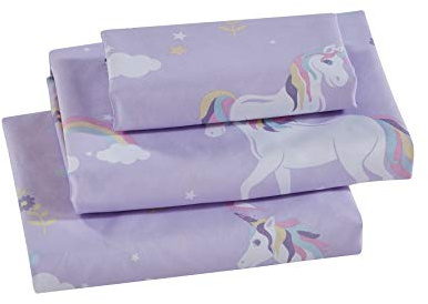 Linen Plus Sheet Set Kids/Teens Unicorn Bird Star Flower Cloud Lilac Purple Pink Yellow White New # Lilac Unicorn (Twin)