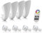 Auraglow Plugin GU10 Spotlight Uplighter Wall Wash Light Plug Socket Lamp with Colour Changing LED Smart Bulb & 4 Zone Remote - 4 Pack