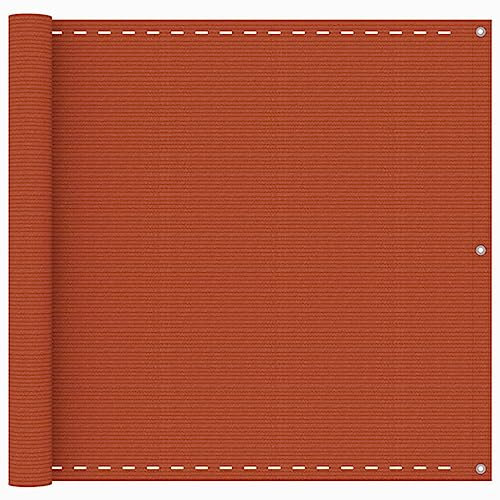 vidaXL Ecran de Balcon Brise-Vue Brise-Vent Store de Jardin Ecran de Protection Ecran d'Intimité Jardin Extérieur Orange 90x500 cm PEHD