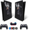 MaD Vision® Set de Skin Extra-Durables en Vinyle pour PS5 Digital + 5 Paires de Aiming Rings | Kit Autocollant et Résistant aux Rayures pour Playstation 5 + 2 Controllers – pour Joker Design