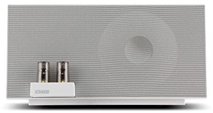 SCHWAIGER 658149 HiFi Lautsprecher Röhrenverstärker 37W RMS Lautsprecher Tube Amplifier mit Bluetooth, NFC, AUX, USB, Phono weiß