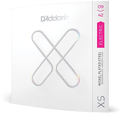 D'Addario Corde rivestite XS Nickel per chitarra elettrica, scalatura Super Light 09-42