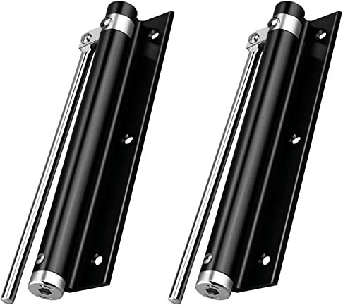 zeng Lot de 2 Ferme-Portes Automatiques Réglables en Acier Inoxydable – Conversion de Portes Standard, 20-40 kg, Noir